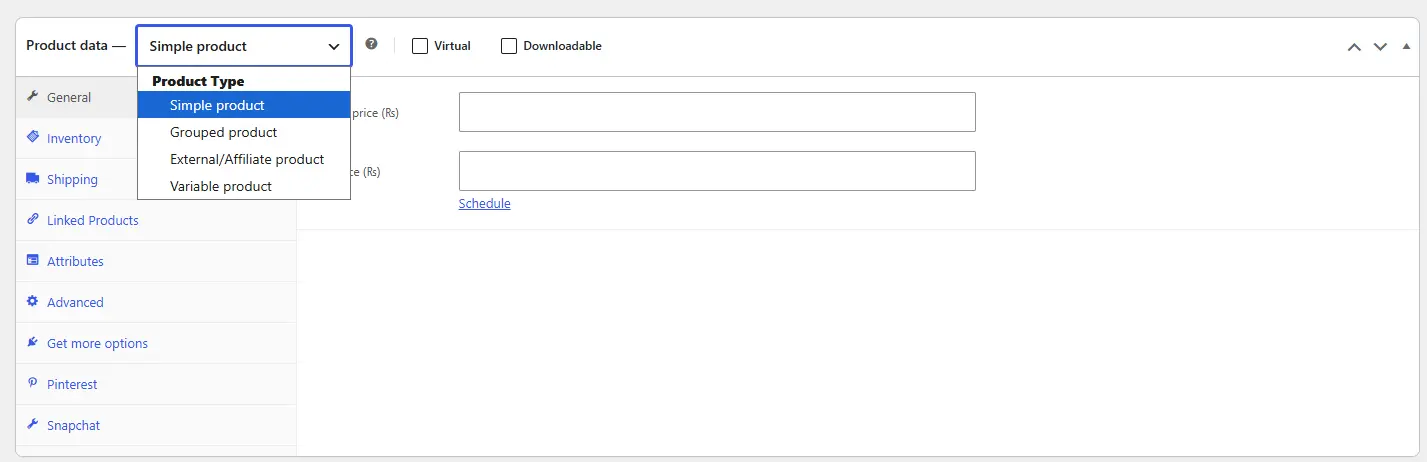 Choose the Correct Product Type - WP Minds