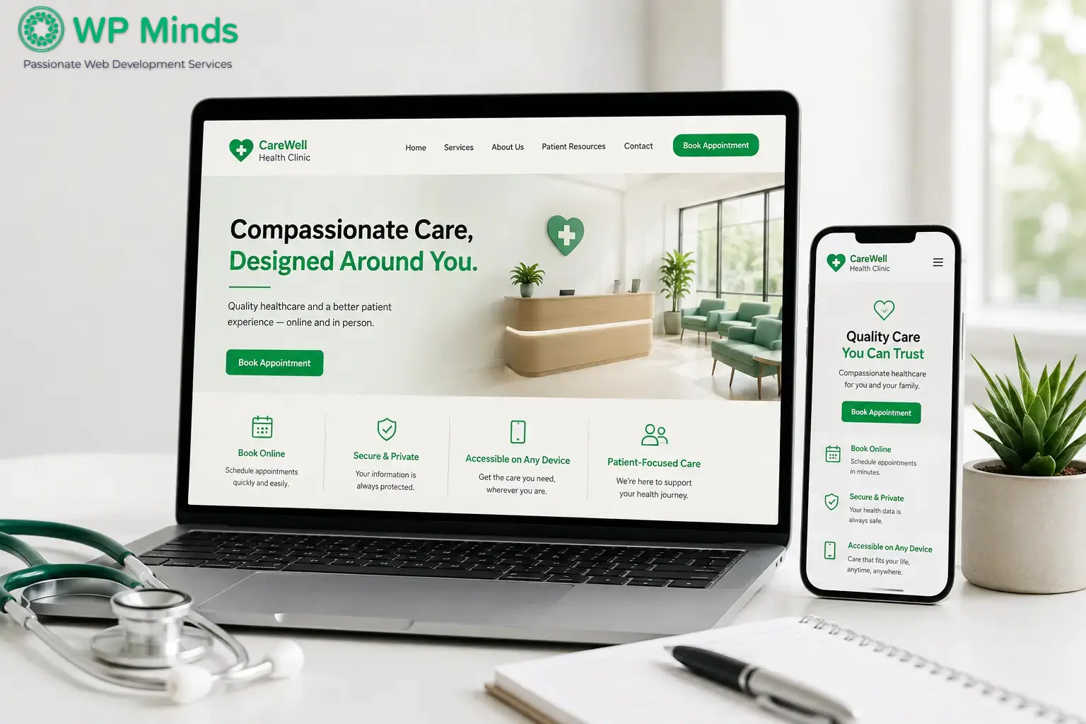 Effective medical website design - WP Minds