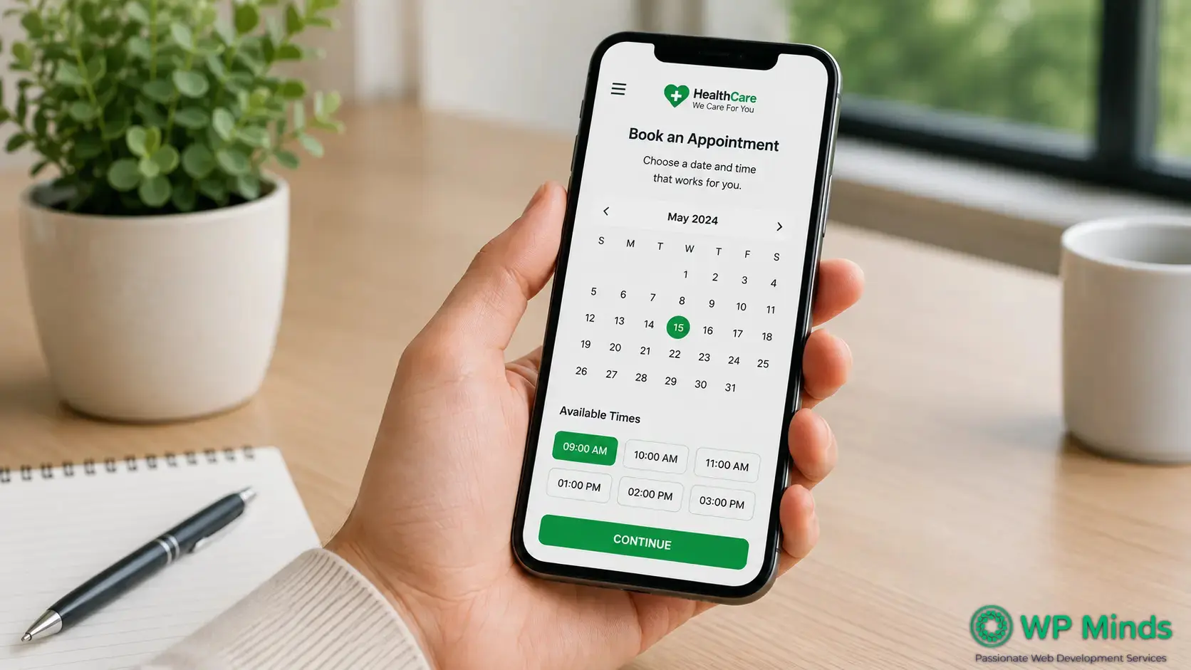 Online Appointment for Healthcare Website - WP Minds