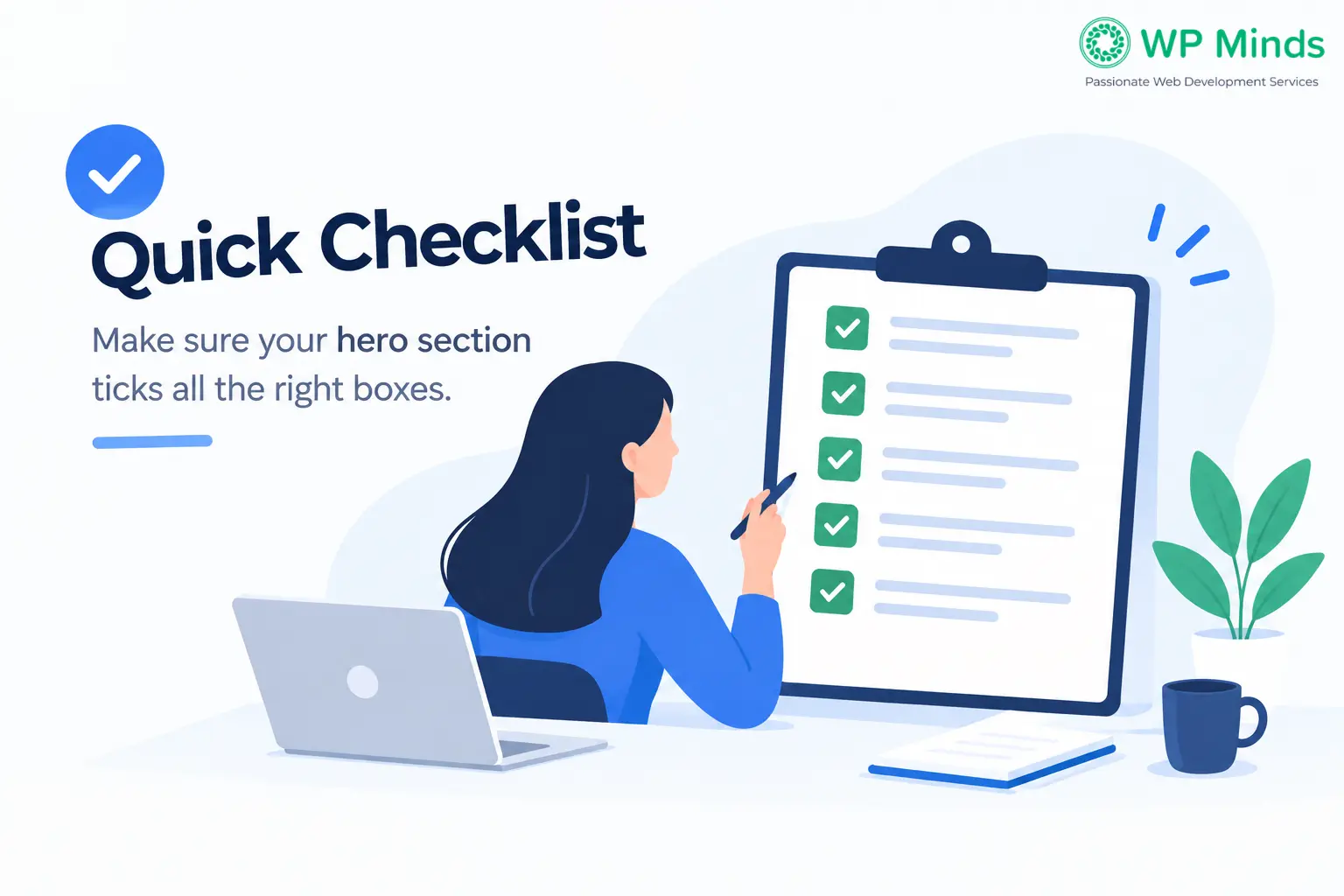 Quick Checklist for Website Hero Section - WP Minds